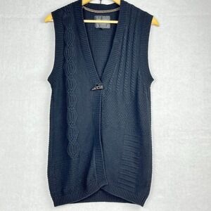 Sanctuary‎ Women's Medium Knit Sweater Vest Black
